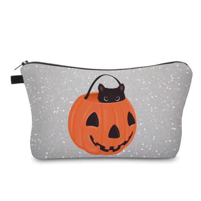 Cat in Pumpkin - Water-Resistant Multi-Use Pouch