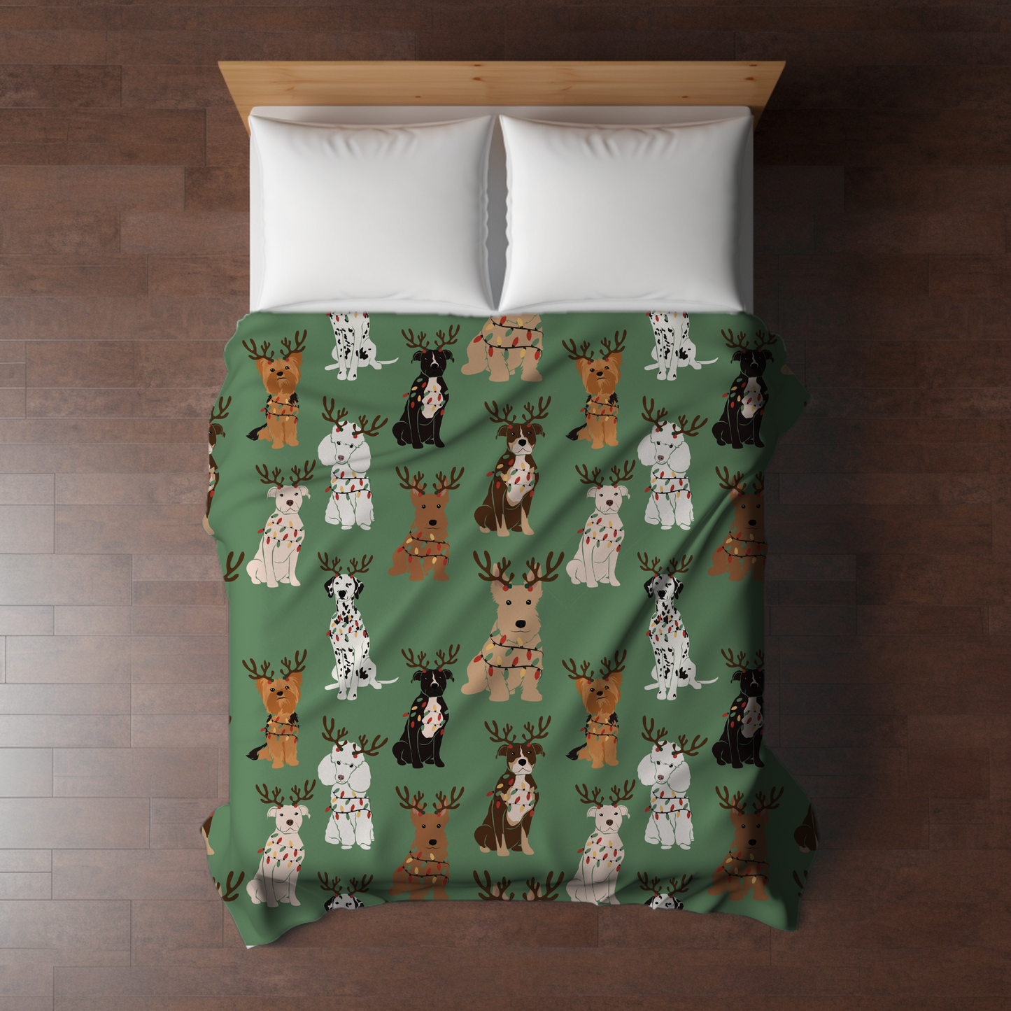 Blanket - Christmas - Dog Green