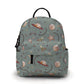 Space Beige Teal Green - Water-Resistant Mini Backpack & Pouches Set