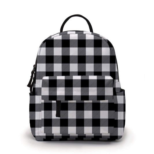 White Buffalo Plaid - Water-Resistant Mini Backpack