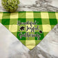 Dog Bandana - Fall - Green Plaid Gathering