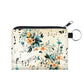 Music Notes Floral - Water-Resistant Mini Pouch w/ Keyring