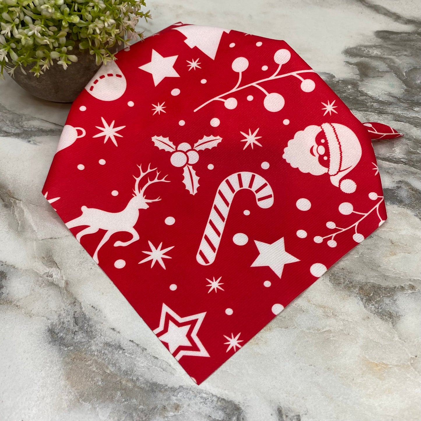 Dog Bandana - Christmas - Candy Cane Star