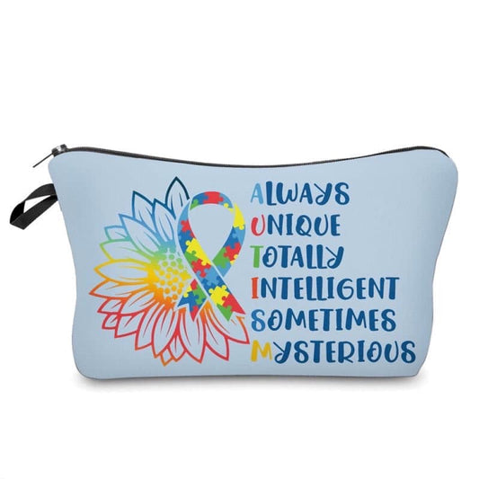 Autism - Always Unique Totally Intelligent Sometimes Mysterious - Water-Resistant Multi-Use Pouch