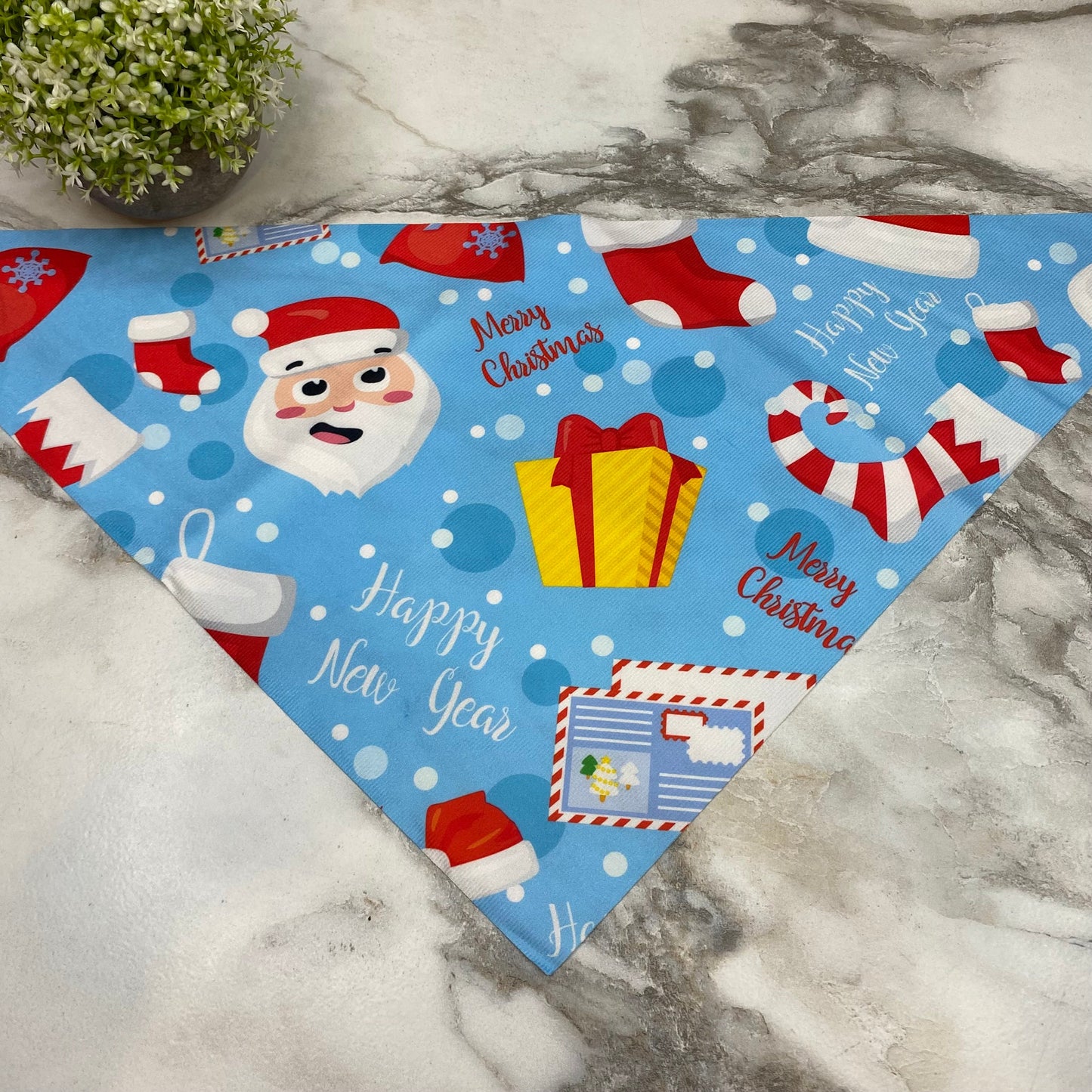 Dog Bandana - Christmas - New Year Santa Postcard