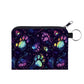 Neon Paw Rainbow - Water-Resistant Mini Pouch w/ Keyring