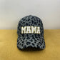 Hat - Mama Designs - Grey Blue Leopard