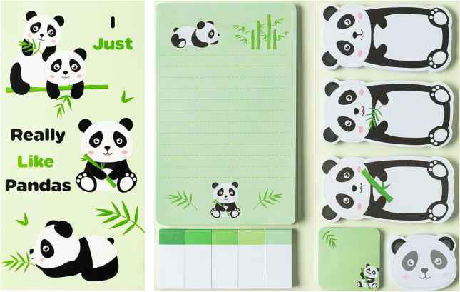 Sticky Note Booklet Set - Pandas