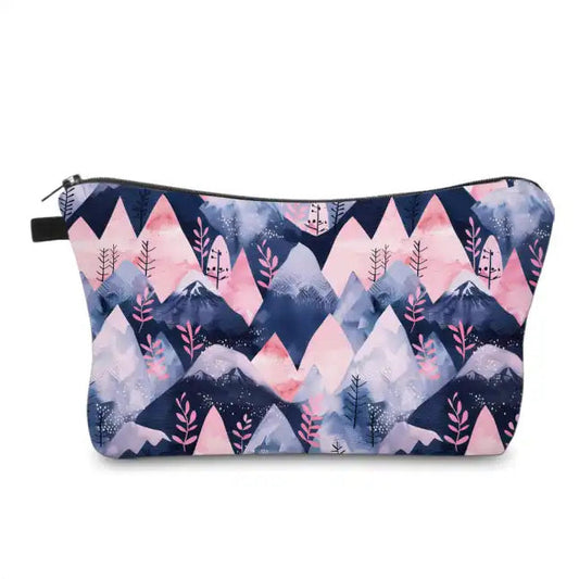 Pink Purple Mountains - Water-Resistant Multi-Use Pouch