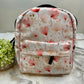 Pale Pink Cream Floral - Water-Resistant Mini Backpack