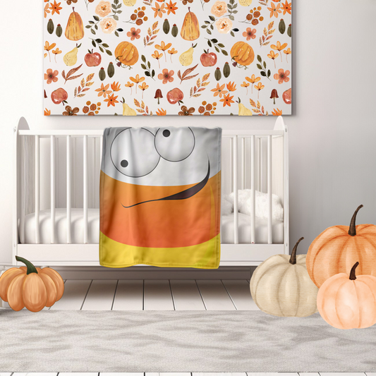Blanket - Halloween Silly Faces - Candy Corn