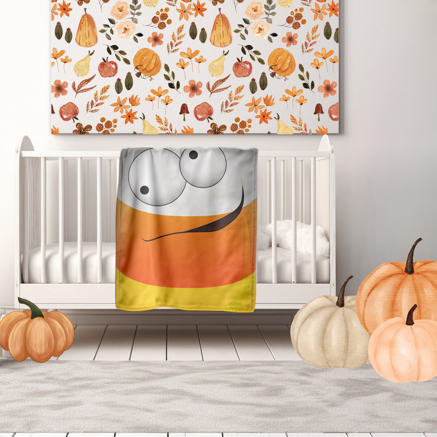 Blanket - Halloween Silly Faces - Candy Corn