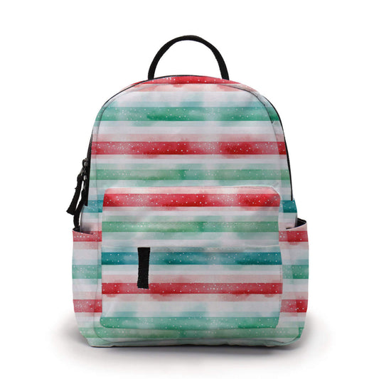 Stripe Red Green - Water-Resistant Mini Backpack