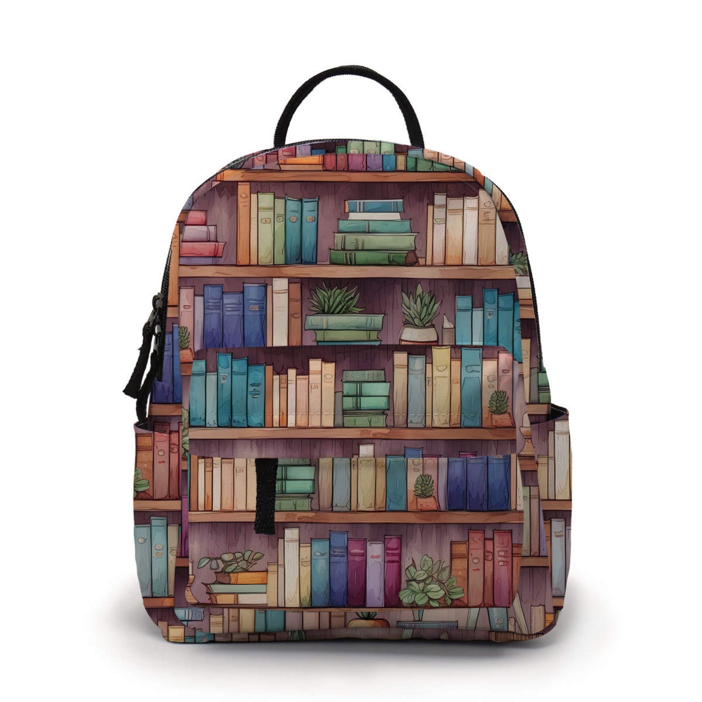 Book Shelves - Water-Resistant Mini Backpack & Pouches Trio