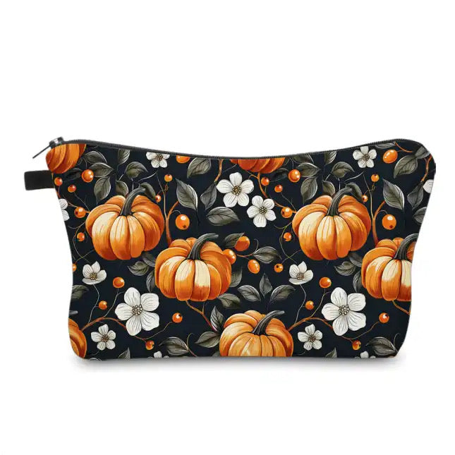 Pumpkin Black & White - Water-Resistant Multi-Use Pouch