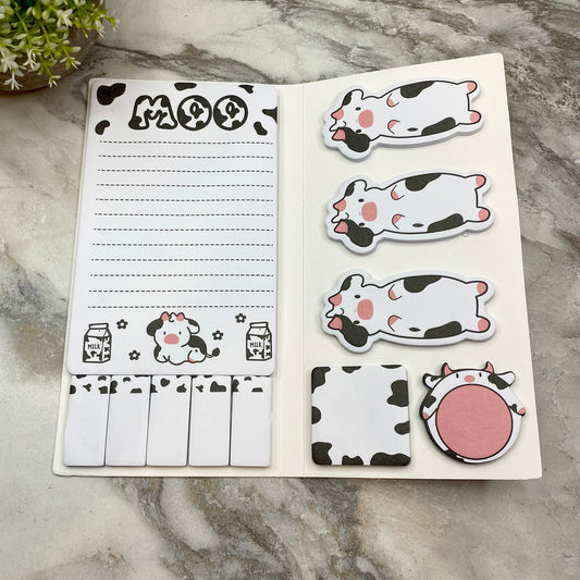 Sticky Note Booklet Set - Cow