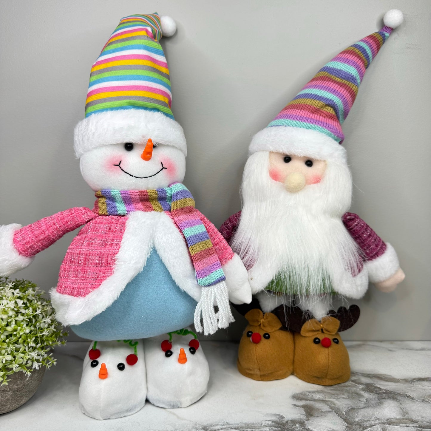 Telescopic Standing Christmas Decor - Colorful Stripe