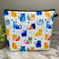 Watercolor Cats - Water-Resistant Multi-Use XL Pouch