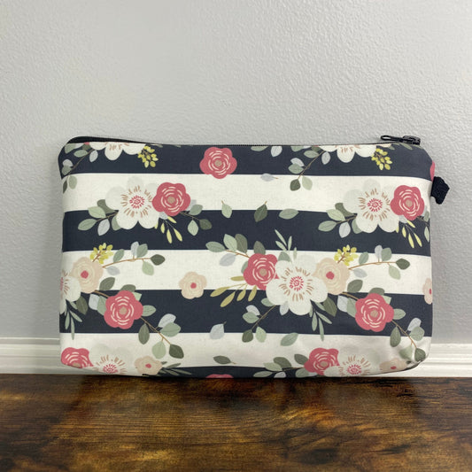 Floral Stripe - Water-Resistant Multi-Use Pouch