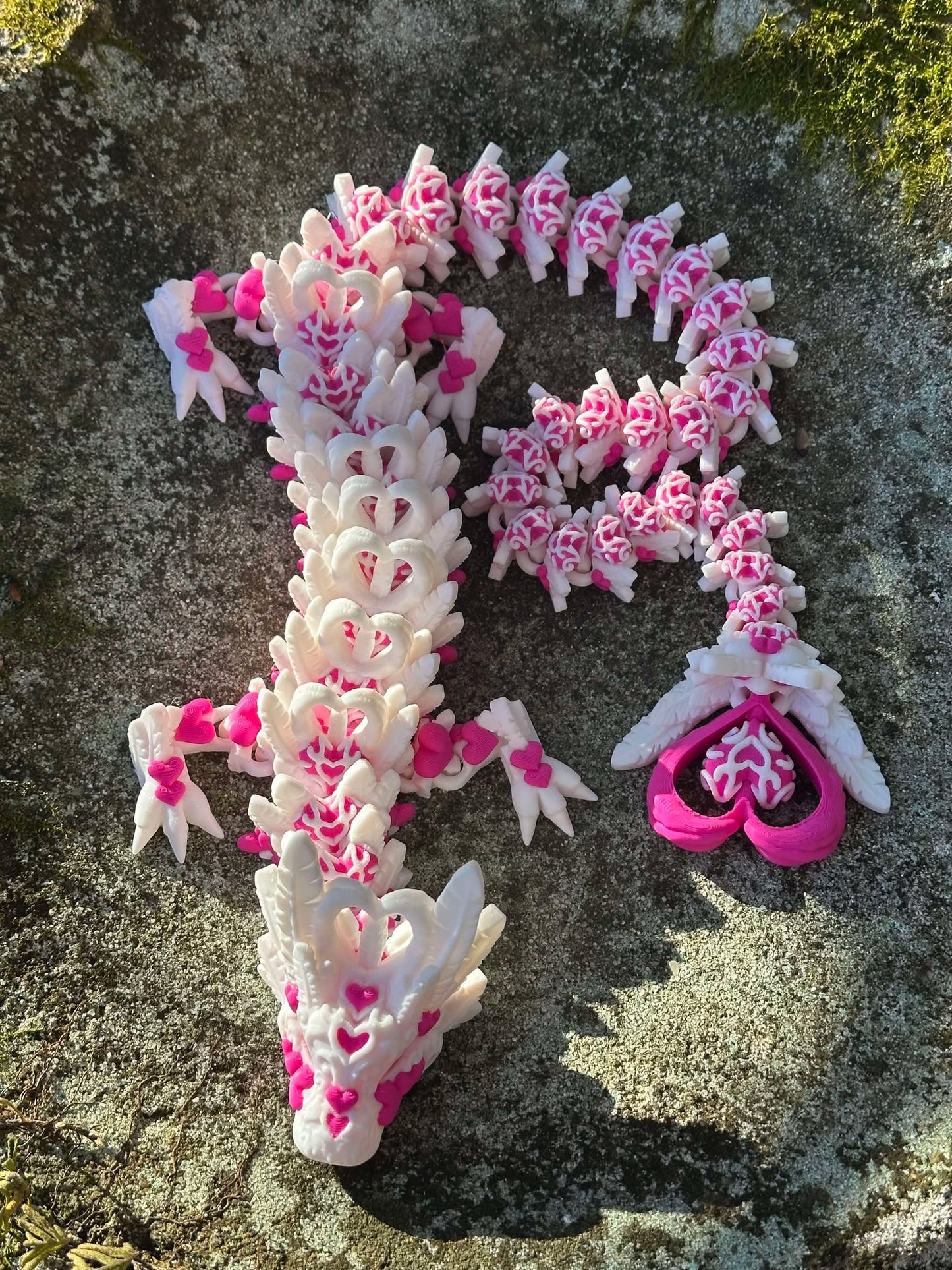 27" Light Heart 3D Printed Articulated Dragon