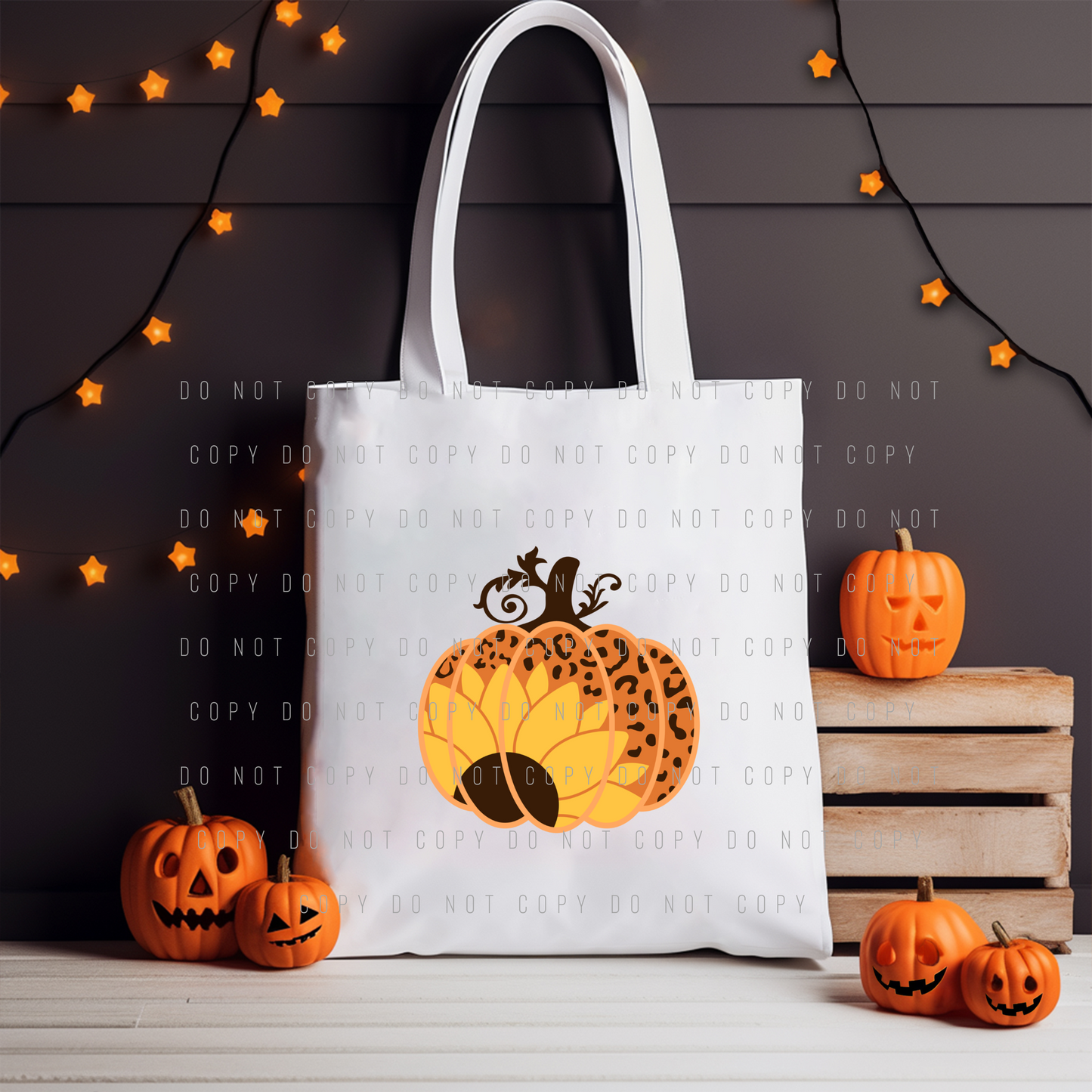 Tote Bag - Halloween - Sunflower Pumpkin