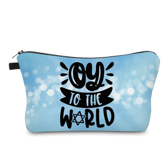 Hanukkah Oy To The World - Water-Resistant Multi-Use Pouch
