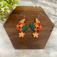 Wooden Dangle Earrings - Chicken - #5