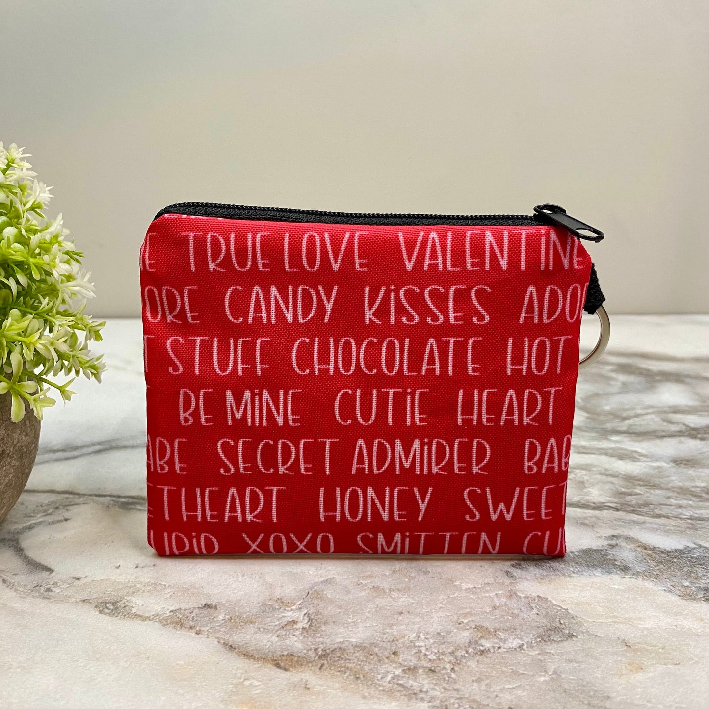 Be Mine Words - Water-Resistant Mini Pouch w/ Keyring