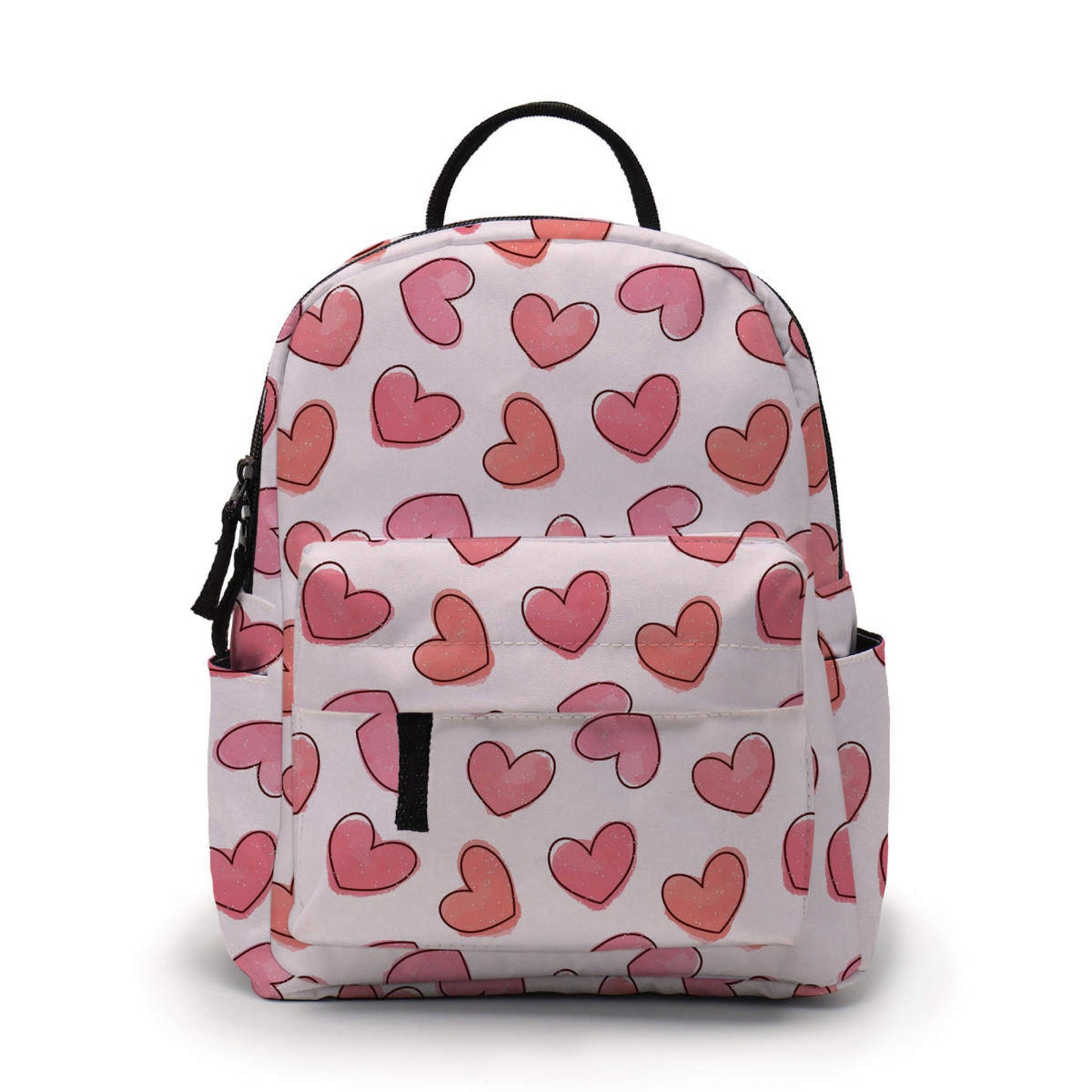 Heart Speckled Pink - Water-Resistant Mini Backpack