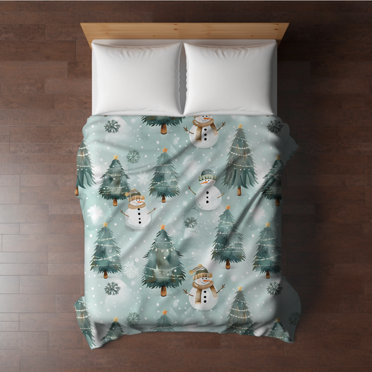 Blanket - Christmas - Snowman + Trees - PREORDER 10/8-10/11