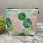 Floral Green Pink Dahlia - Water-Resistant Multi-Use XL Pouch