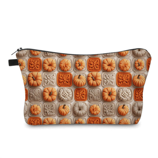Fall Knit Pumpkins - Water-Resistant Multi-Use Pouch