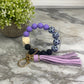 Silicone Bracelet Keychain - Paw - Purple