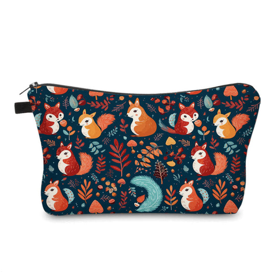 Fall Squirrel Woodland - Water-Resistant Multi-Use Pouch