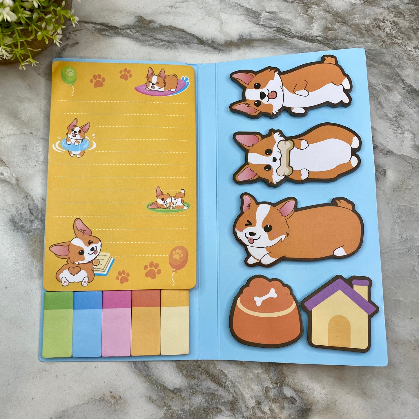 Sticky Note Booklet Set - Corgi