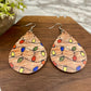 Wooden Dangle Earrings - Christmas - Lights