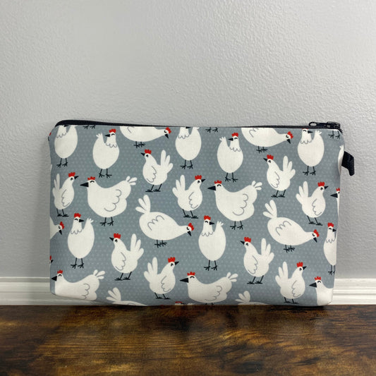 Chickens Teal - Water-Resistant Multi-Use Pouch