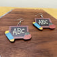 Wooden Dangle Earrings - Teacher - Chalkboard