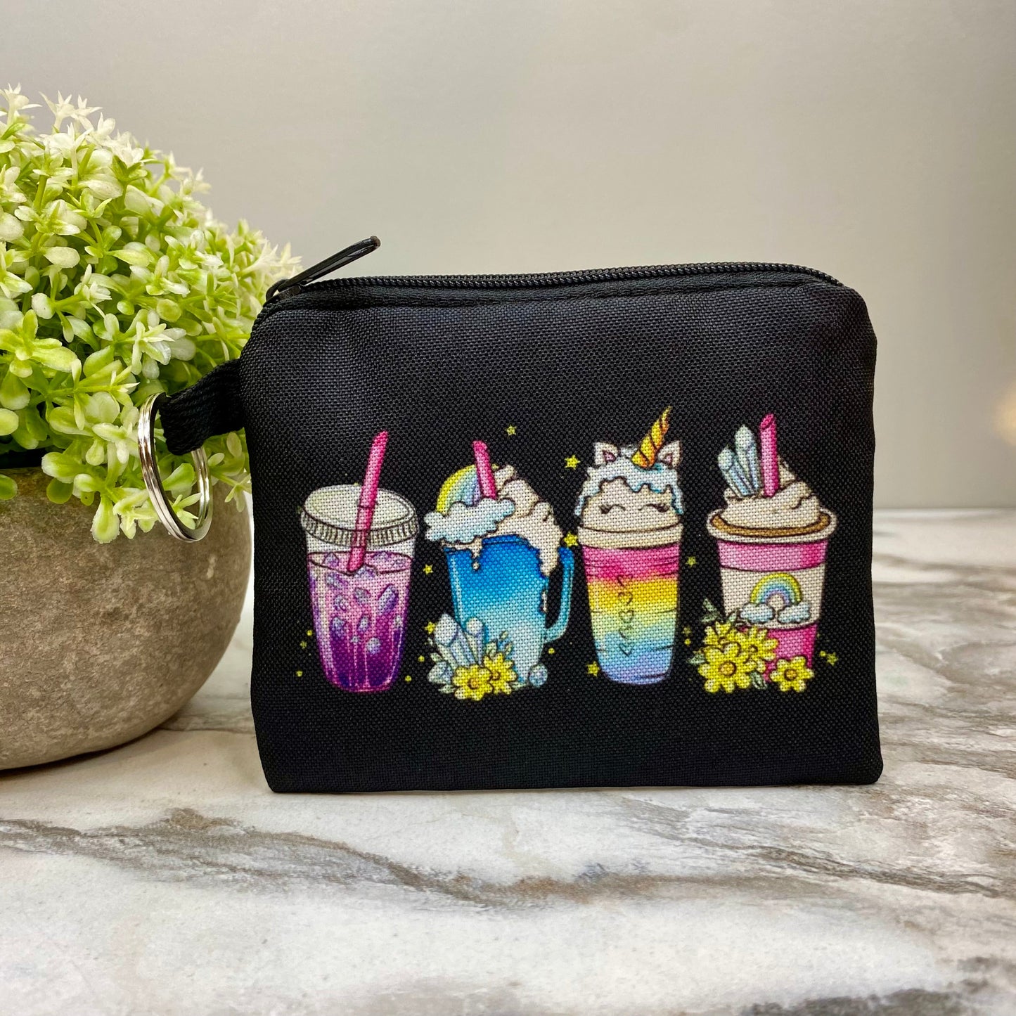 Unicorn Drinks - Water-Resistant Mini Pouch w/ Keyring