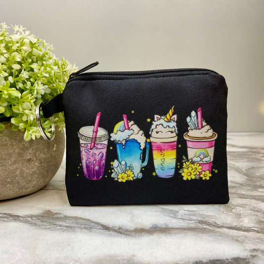 Unicorn Drinks - Water-Resistant Mini Pouch w/ Keyring