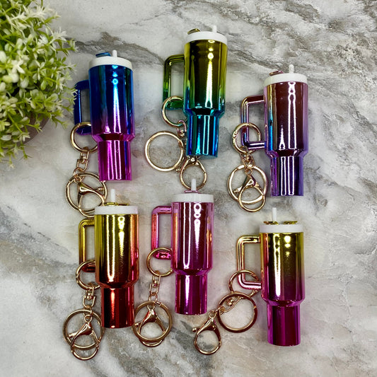 Keychain - Tumbler - Metallic Mix