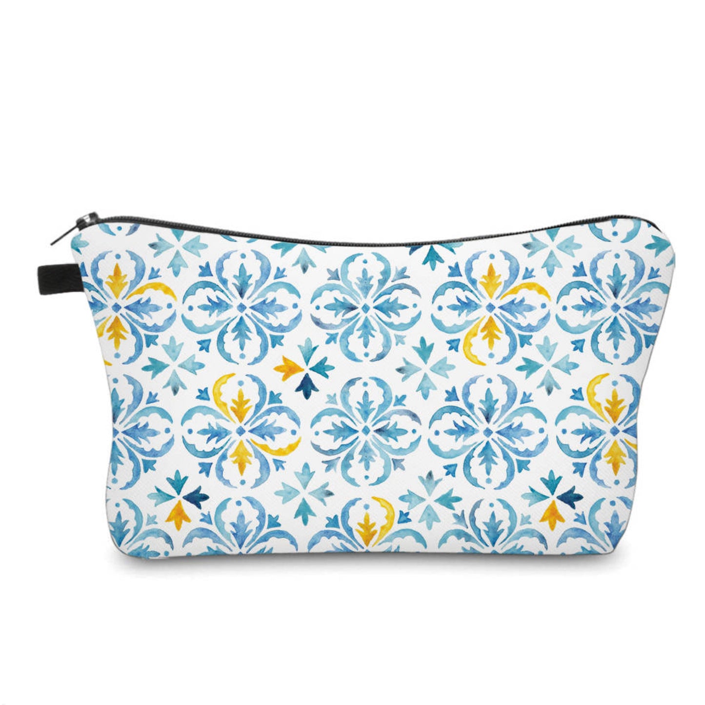 Filagree Tile Blue + Yellow - Water-Resistant Multi-Use Pouch