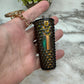 Keychain - Studded Tumbler - Olive Oilslick