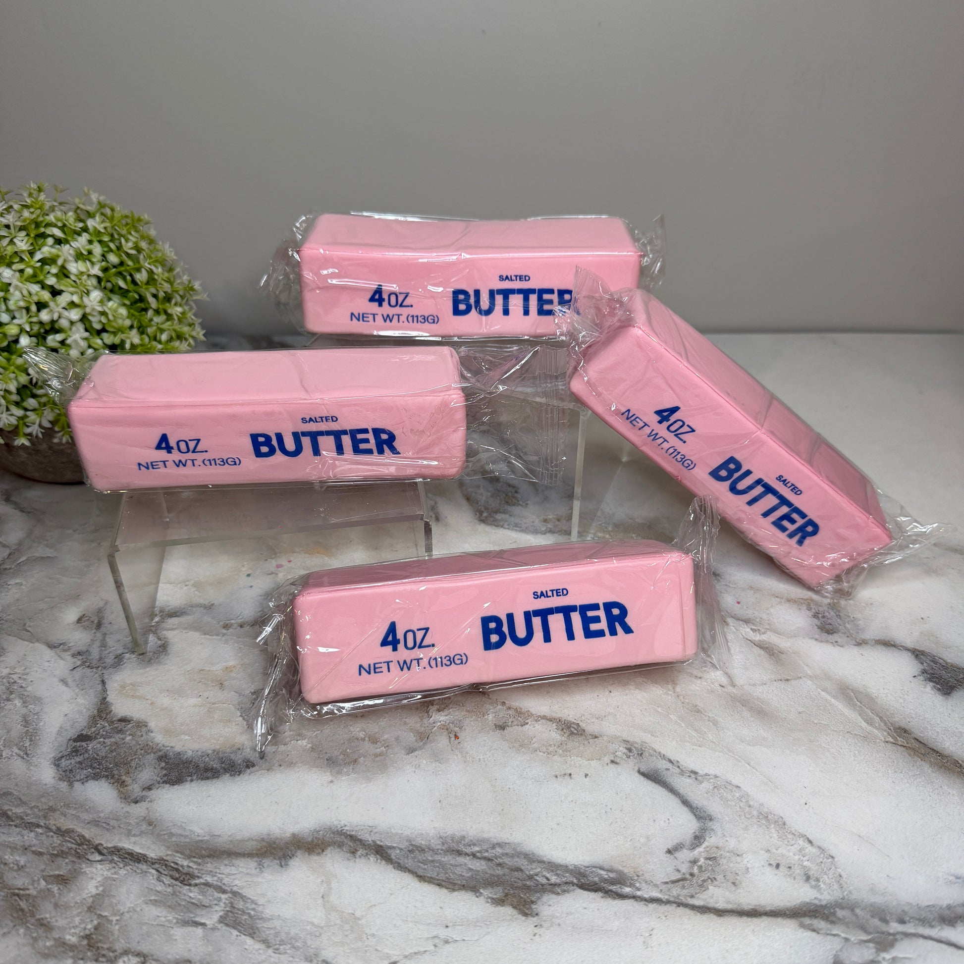 Squeeze, squish, and smile! This Pink Butter Slow Rise Squishy Toy looks like a real stick of butter and is perfect for fidgeting, stress relief, novelty gifts, stocking stuffers, and collectors.