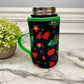 Neoprene Cup Holder Koozie Tumbler - Christmas Design