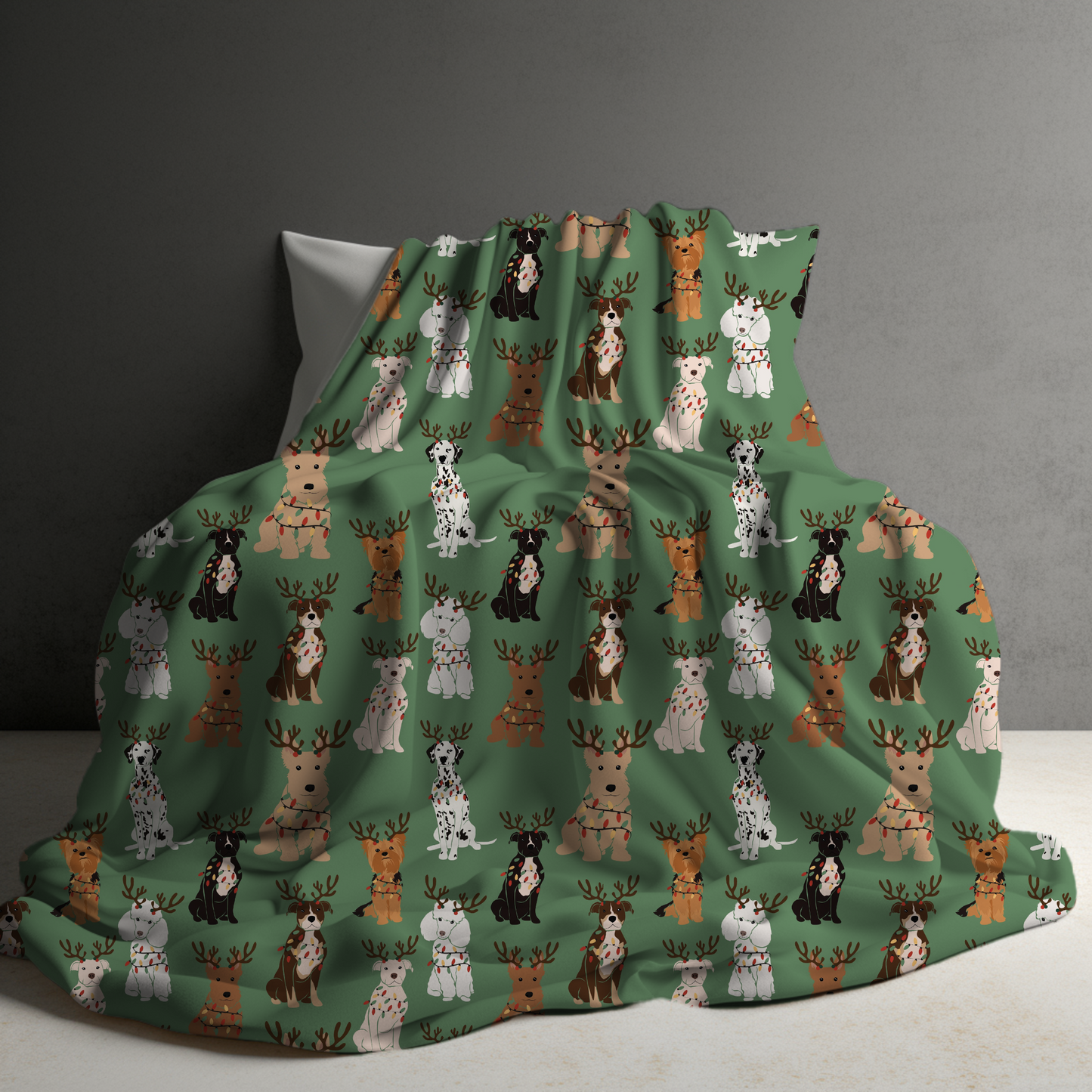 Blanket - Christmas - Dog Green - PREORDER 10/8-10/11