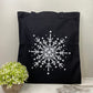 Tote Bag - Christmas - Snowflake on Black