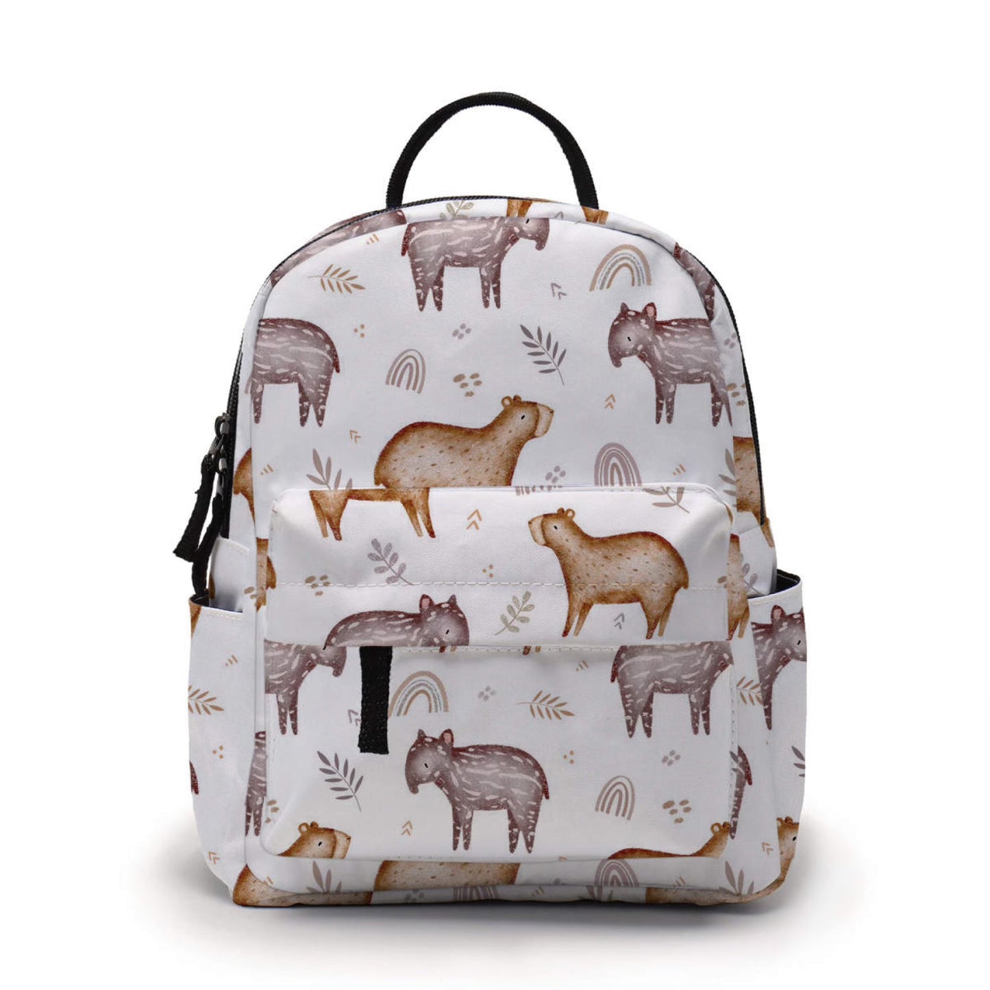 Capybara Rainbow Prints - Water-Resistant Mini Backpack