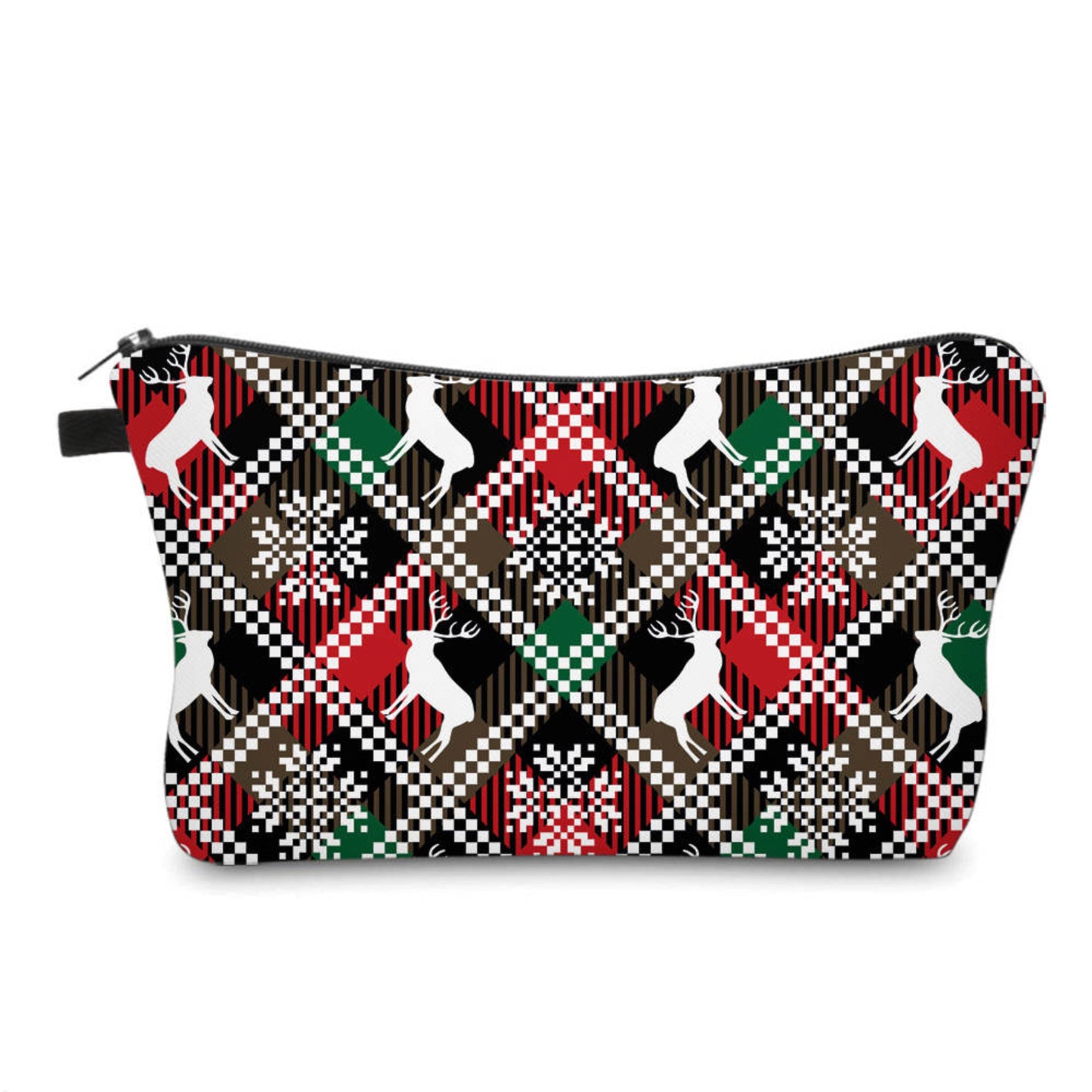 Plaid Reindeer - Water-Resistant Multi-Use Pouch
