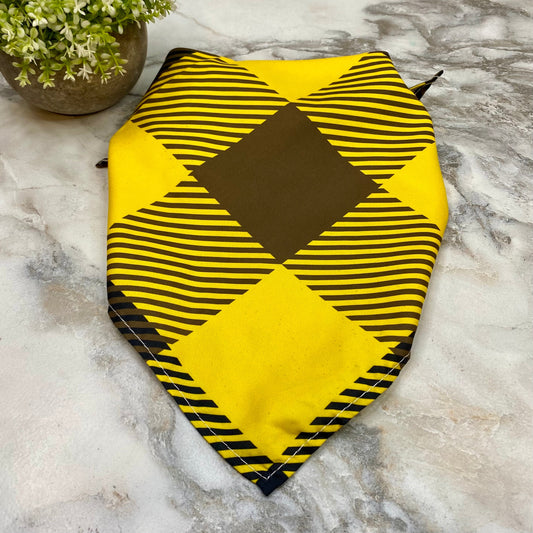 Dog Bandana - Fall - Yellow Plaid